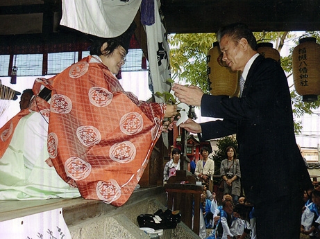 地元 植槻八幡神社の秋祭りに於て